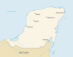 Carte du Yucatán