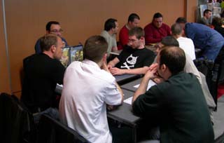 Photo d'un partie de démo de Shadowrun à la GenCon Paris 2006